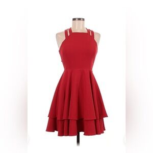 Red Sleeveless Cocktail Dress
